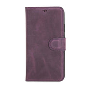 Magic iPhone 11 Serie Abnehmbare Echtleder-Wallet-Hülle - MW
