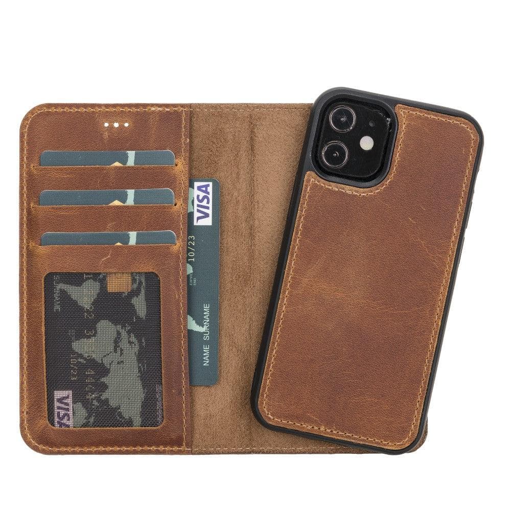 Magic iPhone 11 Serie Abnehmbare Echtleder-Wallet-Hülle - MW