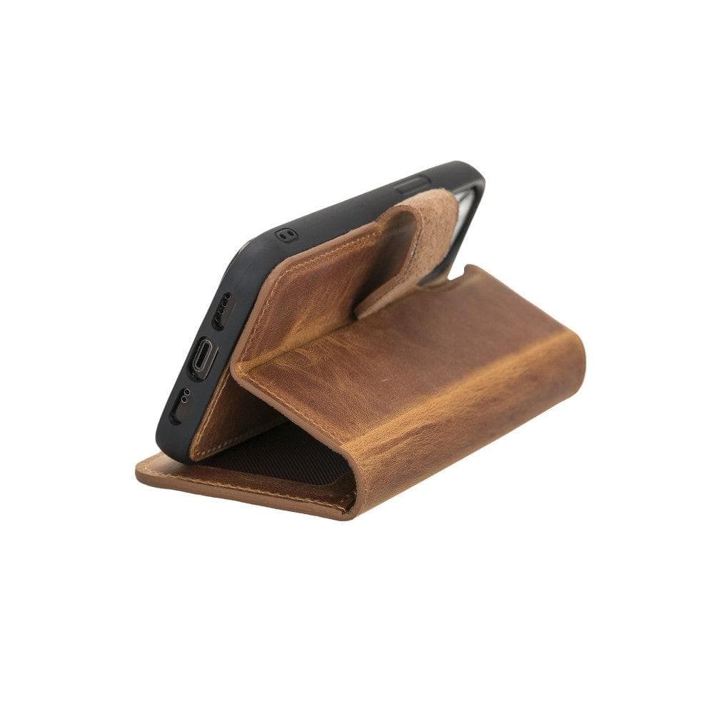 Magic iPhone 11 Serie Abnehmbare Echtleder-Wallet-Hülle - MW