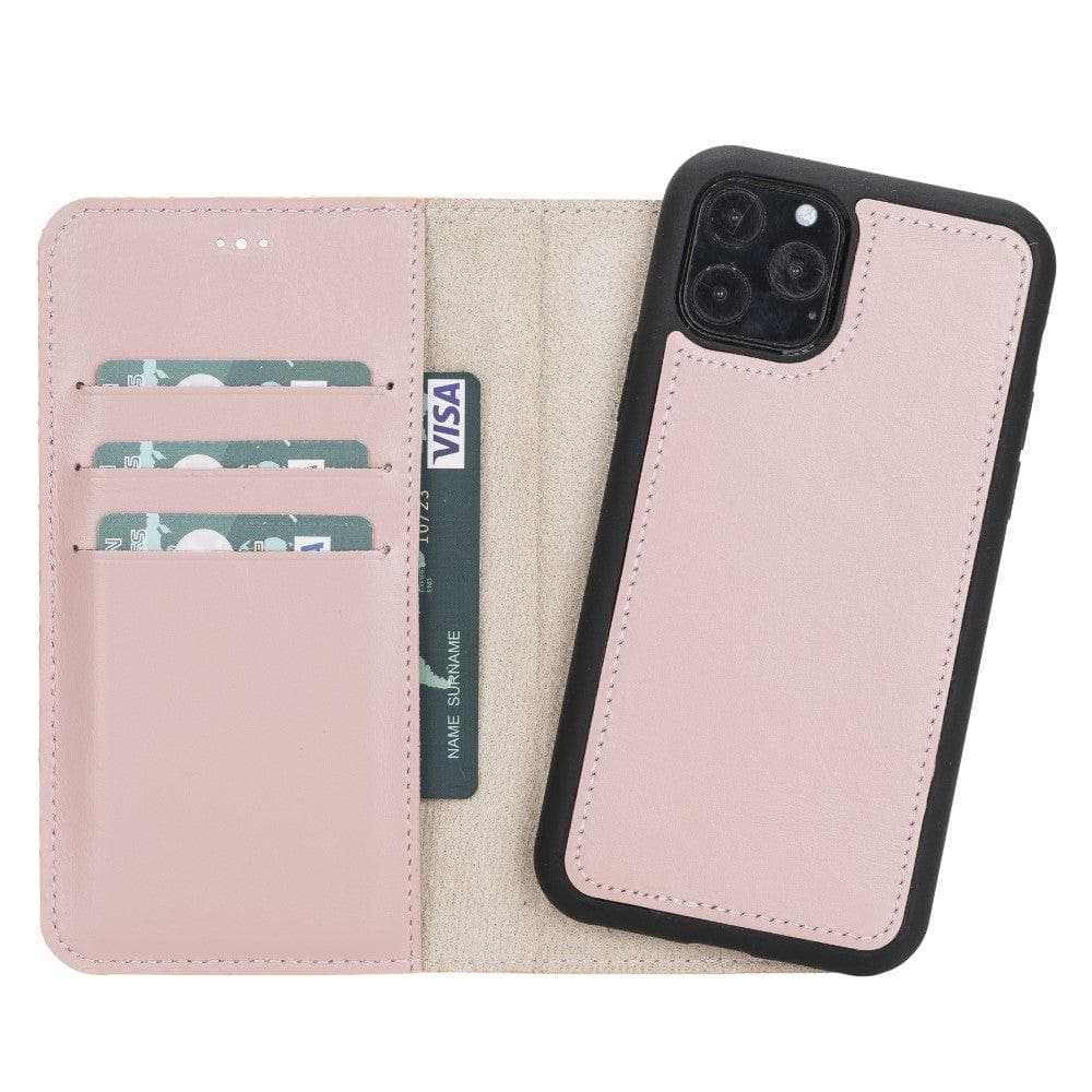 Magic iPhone 11 Serie Abnehmbare Echtleder-Wallet-Hülle - MW