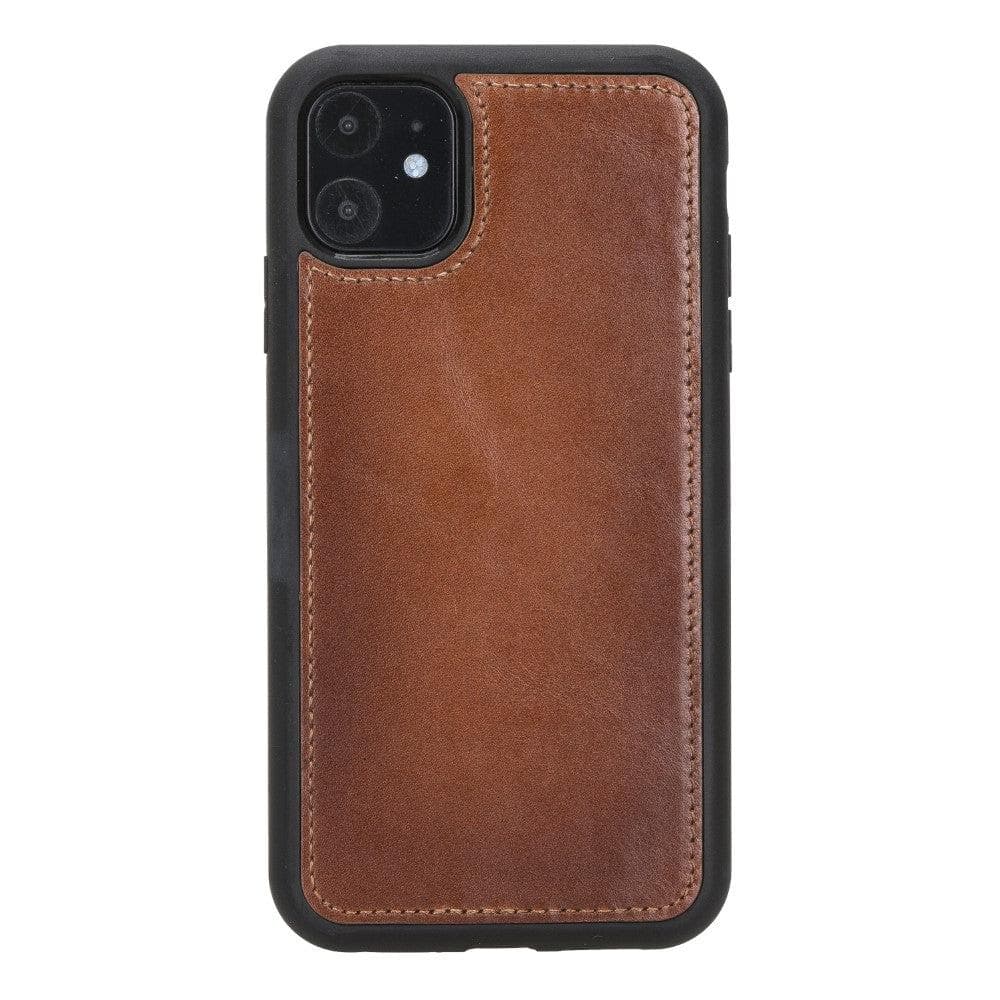 Magic iPhone 11 Serie Abnehmbare Echtleder-Wallet-Hülle - MW