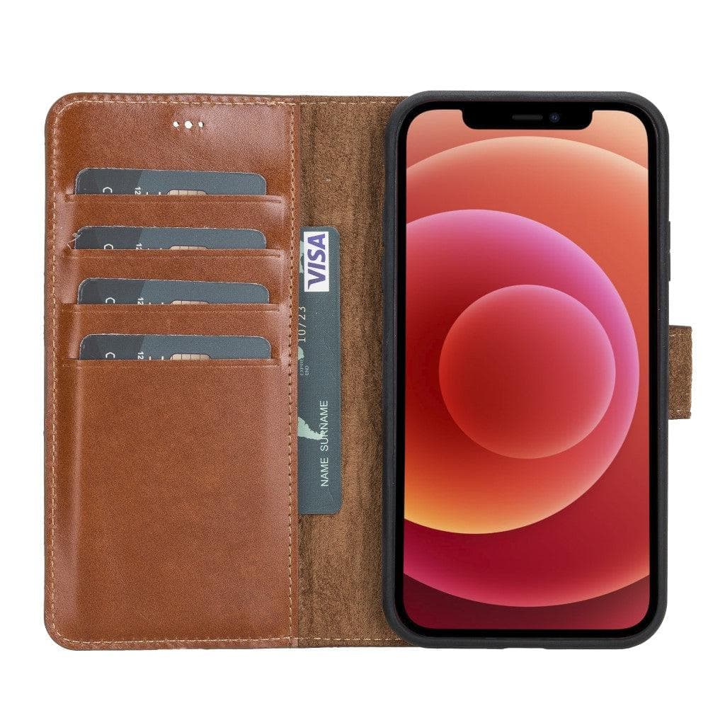 Magic iPhone 11 Serie Abnehmbare Echtleder-Wallet-Hülle - MW