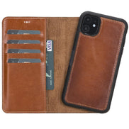 Magic iPhone 11 Serie Abnehmbare Echtleder-Wallet-Hülle - MW