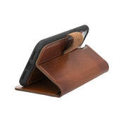 Magic iPhone 11 Serie Abnehmbare Echtleder-Wallet-Hülle - MW