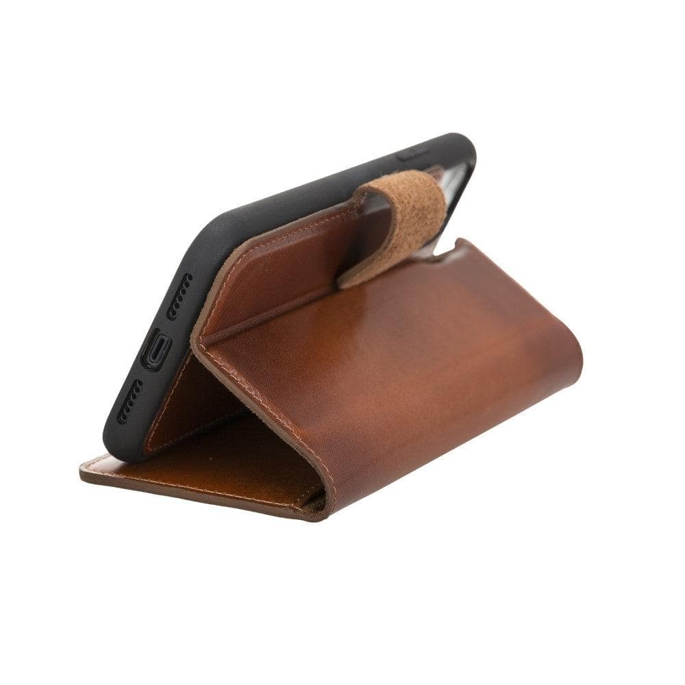 Magic iPhone 11 Serie Abnehmbare Echtleder-Wallet-Hülle - MW