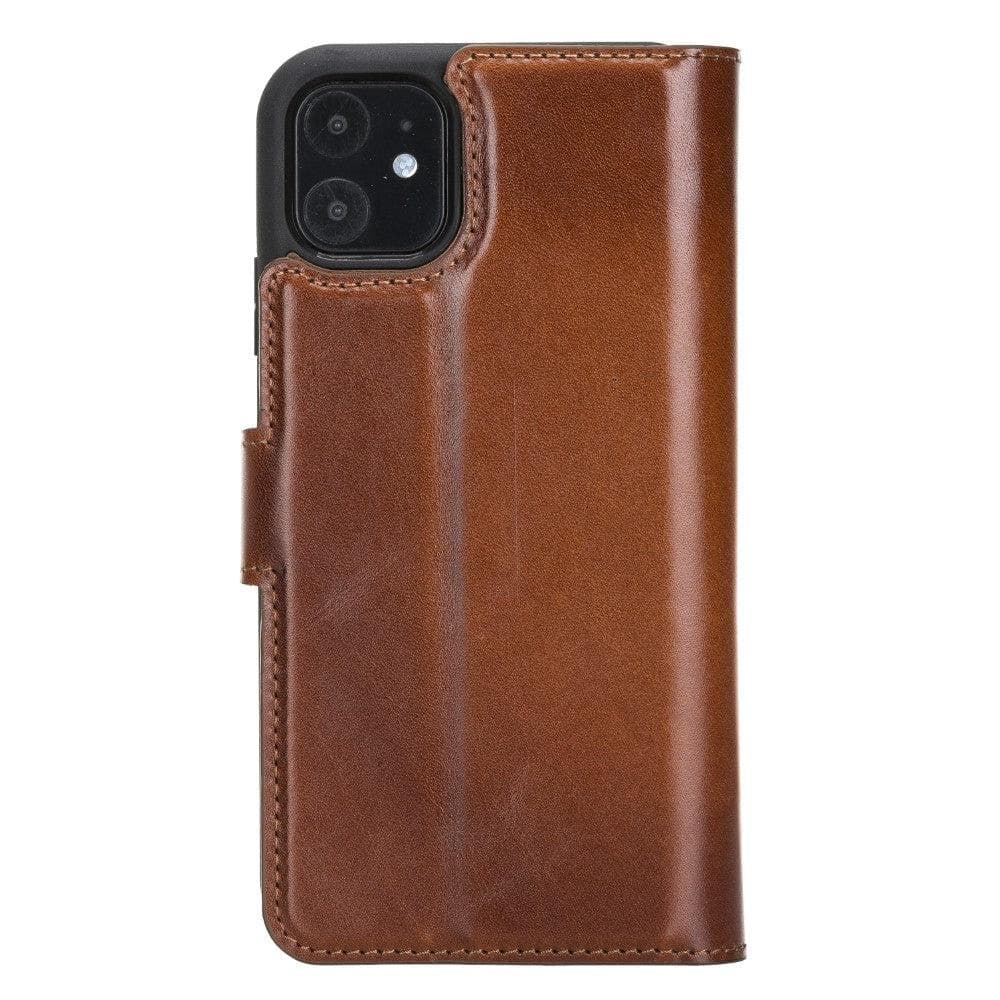 Magic iPhone 11 Serie Abnehmbare Echtleder-Wallet-Hülle - MW