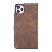 Magic iPhone 11 Serie Abnehmbare Echtleder-Wallet-Hülle - MW