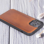 Flex Cover iPhone 12 Serie Echtleder-Rückseite / FXC
