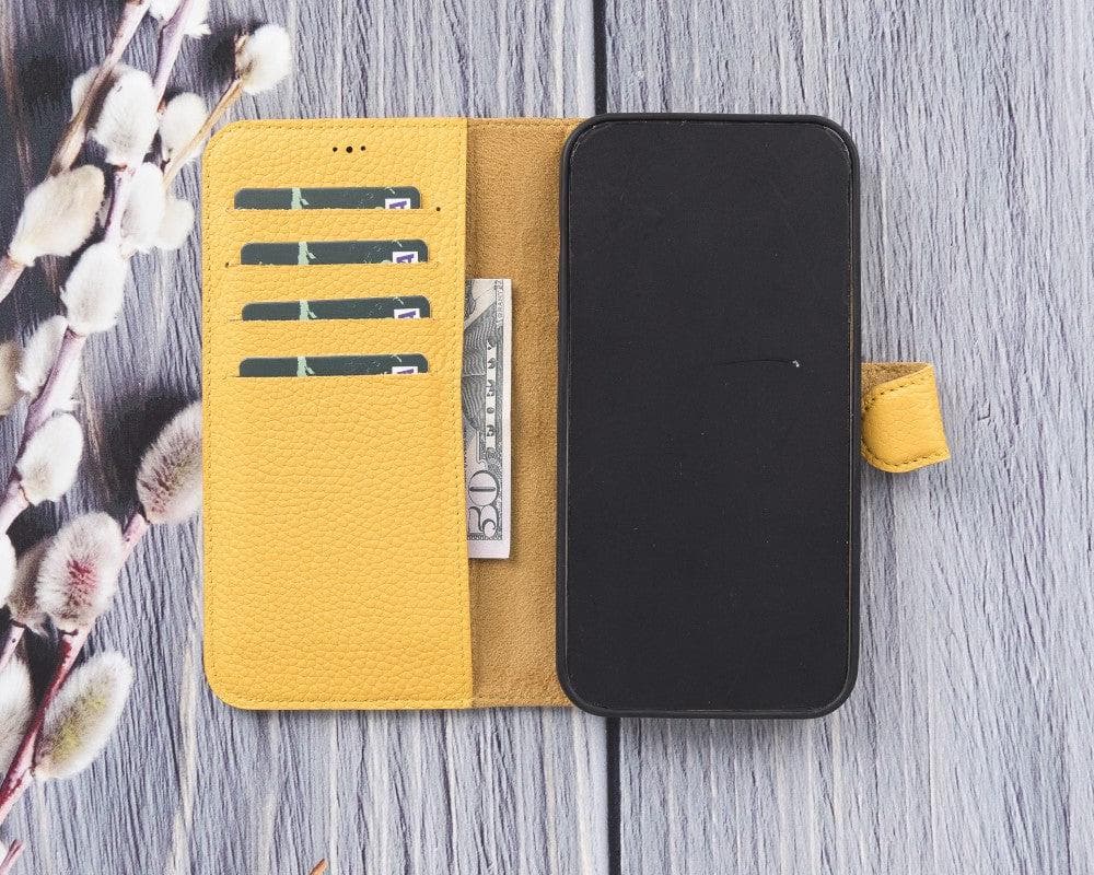 Magic iPhone 12 Serie Abnehmbare Echtleder-Wallet-Hülle - MW