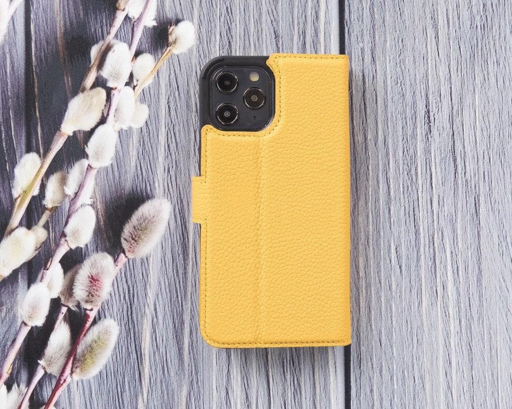 Magic iPhone 12 Serie Abnehmbare Echtleder-Wallet-Hülle - MW