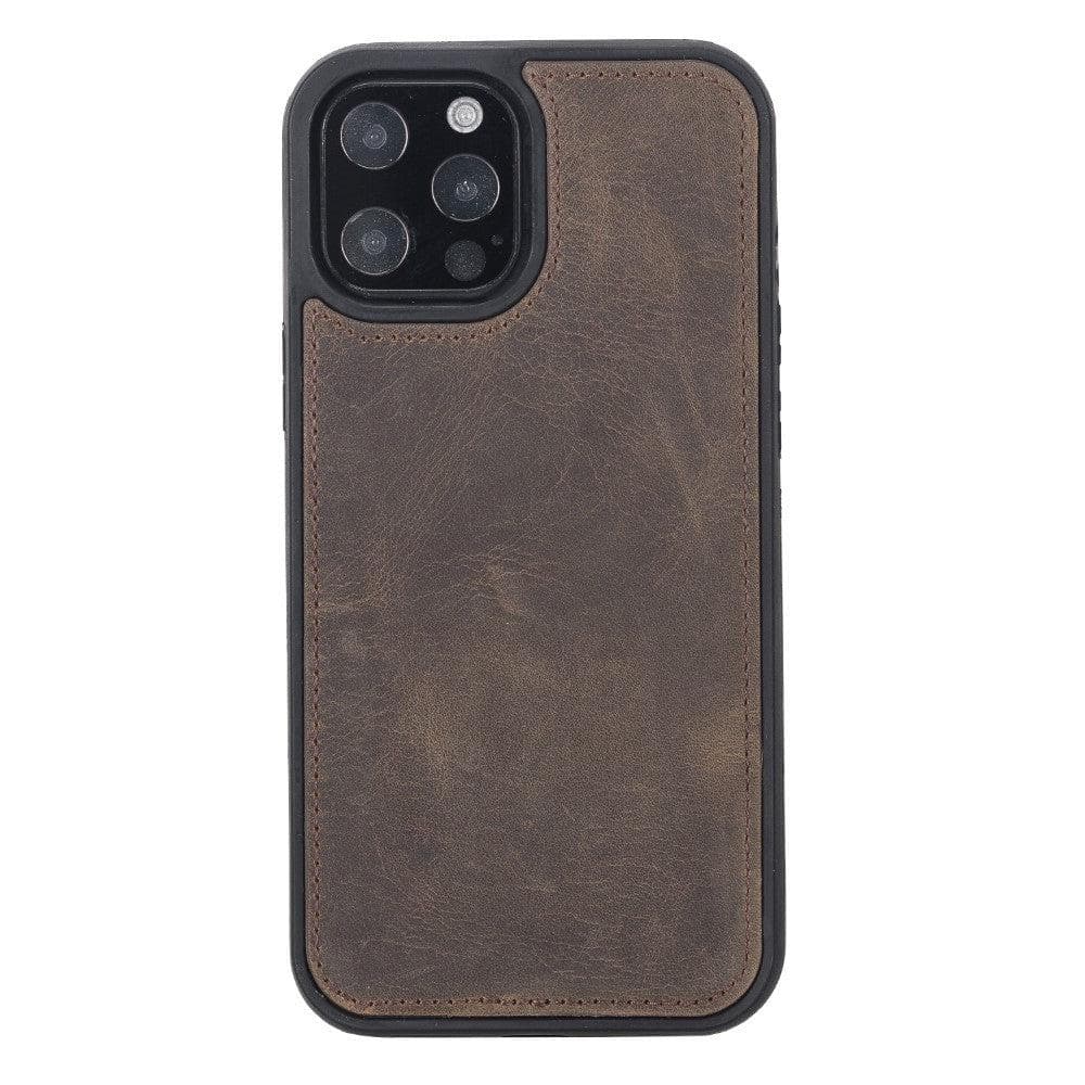 Magic iPhone 12 Serie Abnehmbare Echtleder-Wallet-Hülle - MW