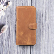 Magic iPhone 12 Serie Abnehmbare Echtleder-Wallet-Hülle - MW