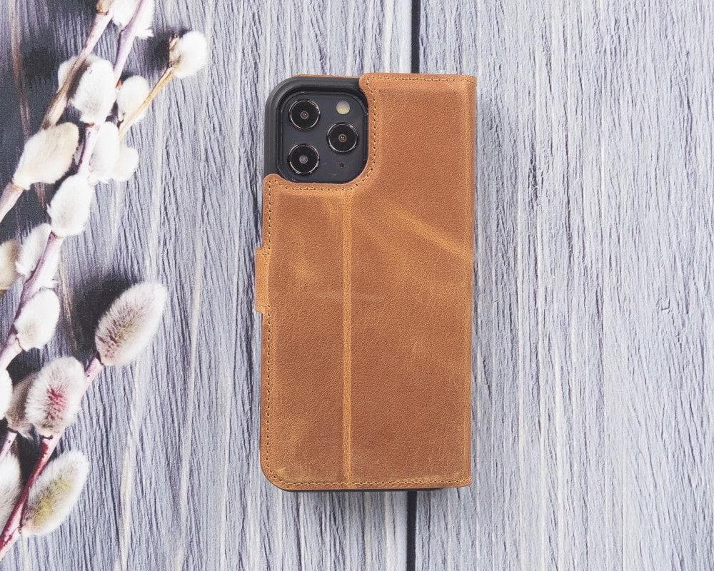 Magic iPhone 12 Serie Abnehmbare Echtleder-Wallet-Hülle - MW