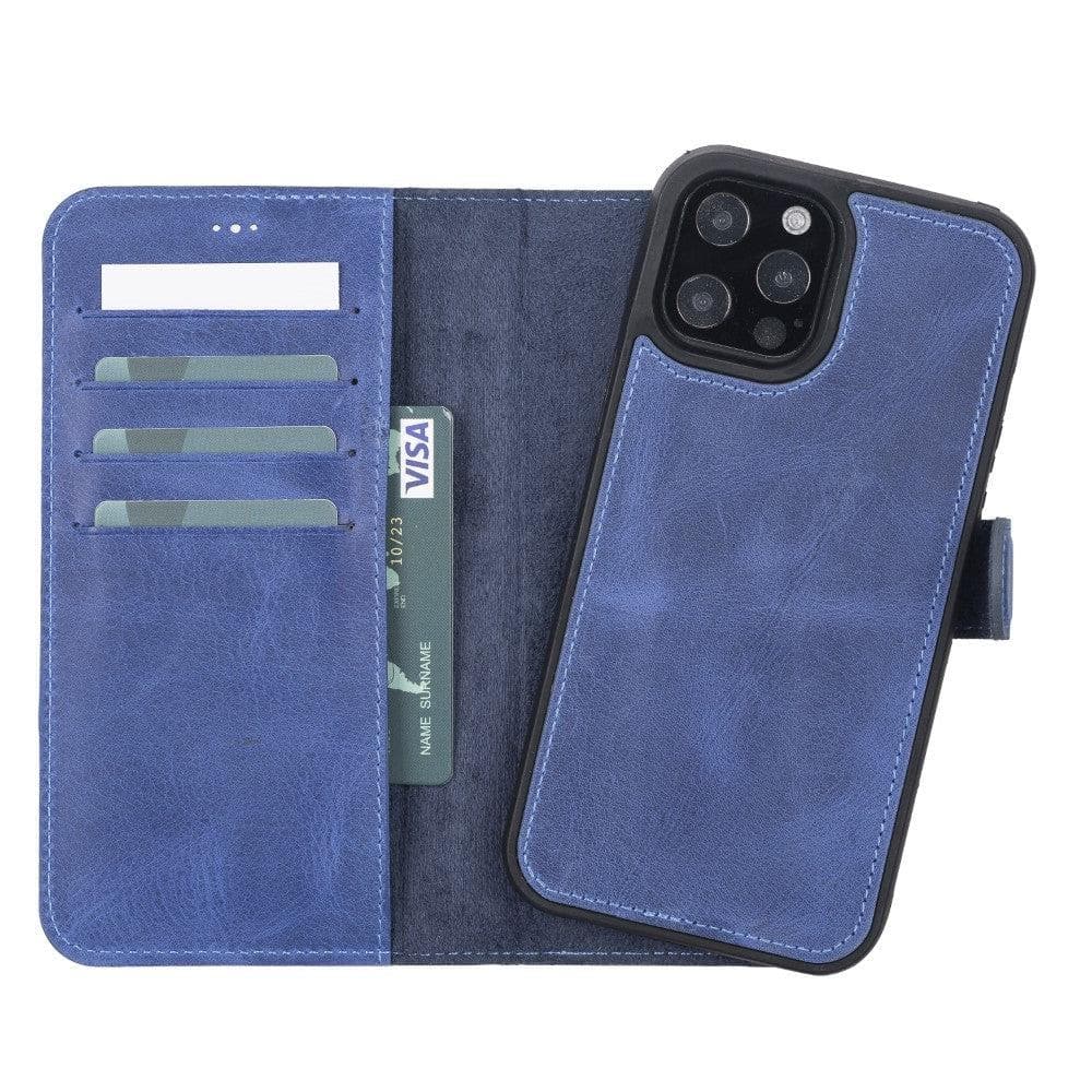 Magic iPhone 12 Serie Abnehmbare Echtleder-Wallet-Hülle - MW