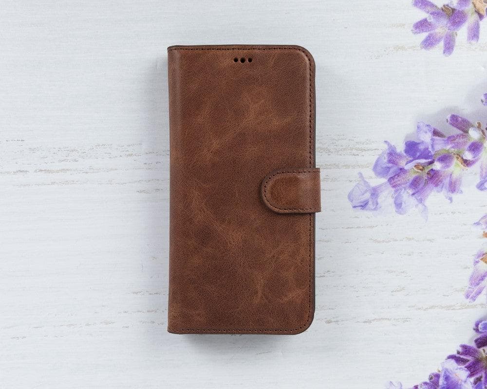 Magic iPhone 12 Serie Abnehmbare Echtleder-Wallet-Hülle - MW