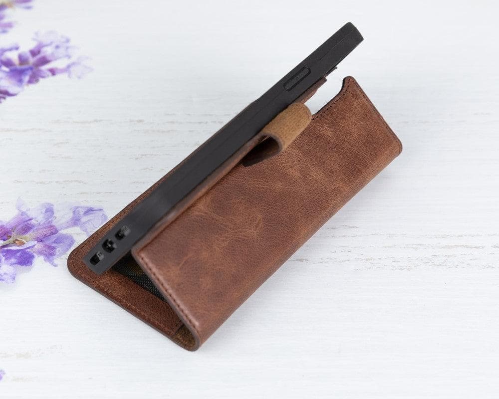Magic iPhone 12 Serie Abnehmbare Echtleder-Wallet-Hülle - MW