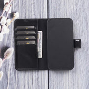 Magic iPhone 12 Serie Abnehmbare Echtleder-Wallet-Hülle - MW
