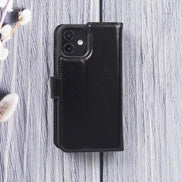 Magic iPhone 12 Serie Abnehmbare Echtleder-Wallet-Hülle - MW