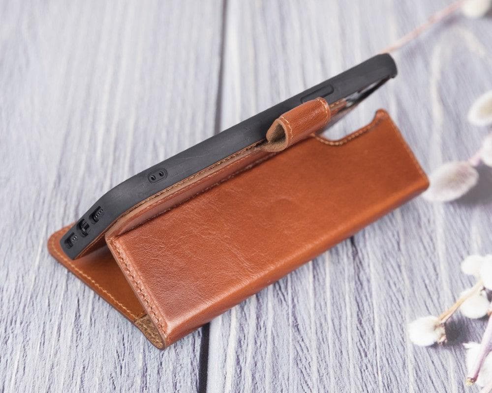Magic iPhone 12 Serie Abnehmbare Echtleder-Wallet-Hülle - MW