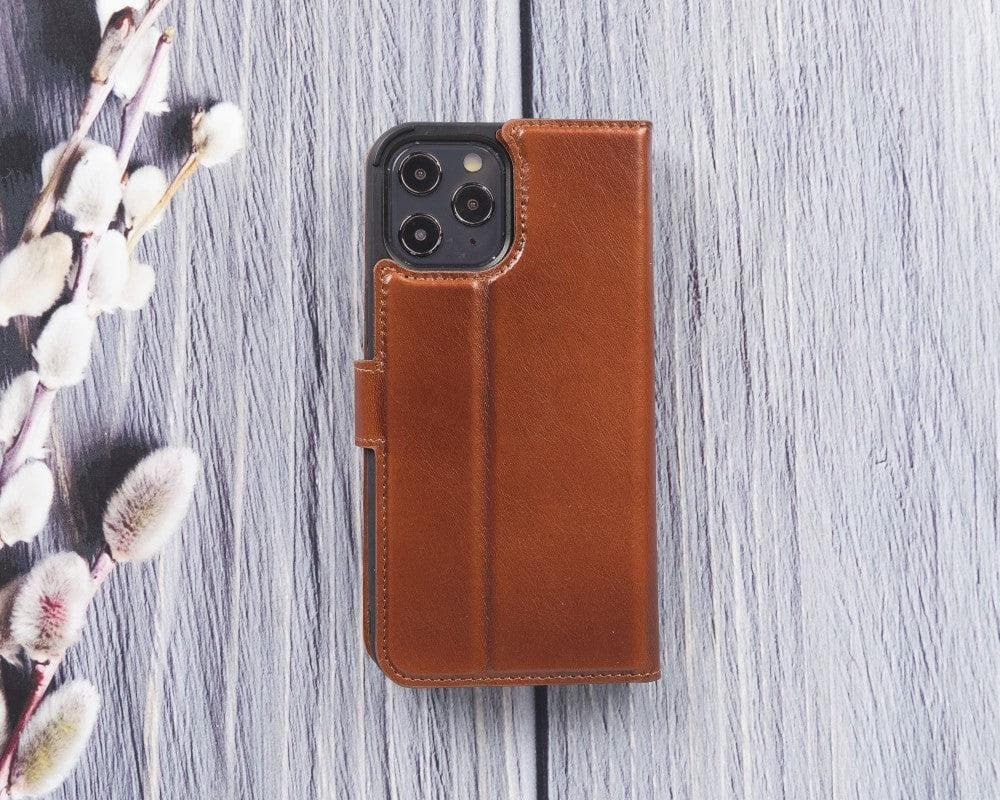 Magic iPhone 12 Serie Abnehmbare Echtleder-Wallet-Hülle - MW