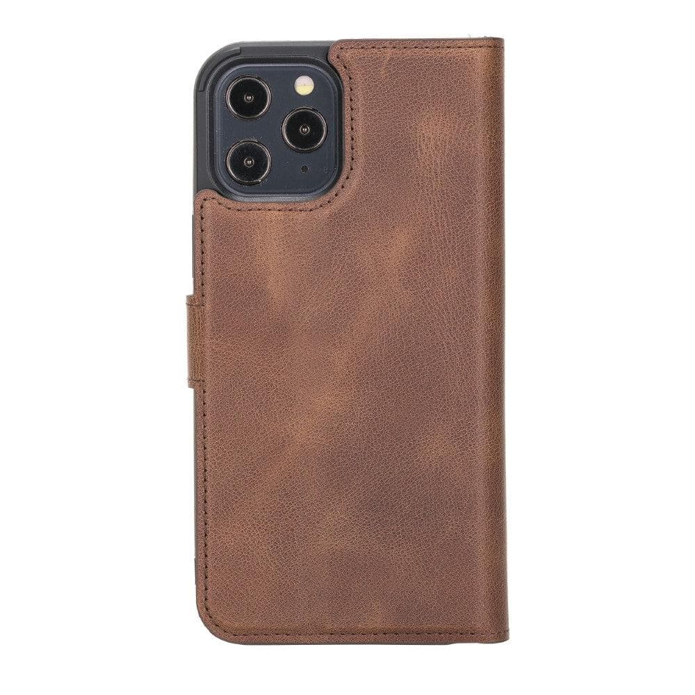 Magic iPhone 12 Serie Abnehmbare Echtleder-Wallet-Hülle - MW