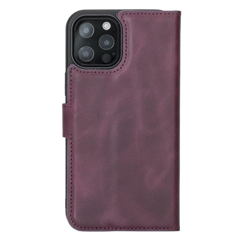Magic iPhone 12 Serie Abnehmbare Echtleder-Wallet-Hülle - MW