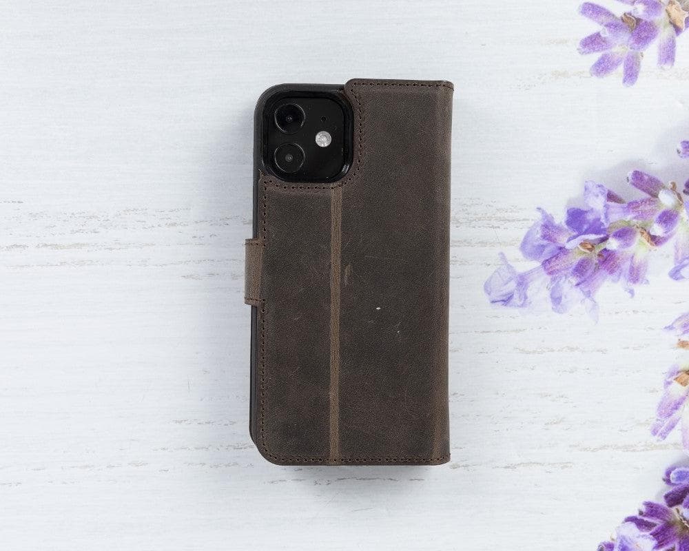 Magic iPhone 12 Serie Abnehmbare Echtleder-Wallet-Hülle - MW