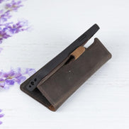 Magic iPhone 12 Serie Abnehmbare Echtleder-Wallet-Hülle - MW