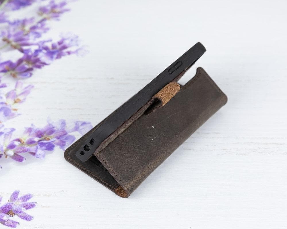 Magic iPhone 12 Serie Abnehmbare Echtleder-Wallet-Hülle - MW