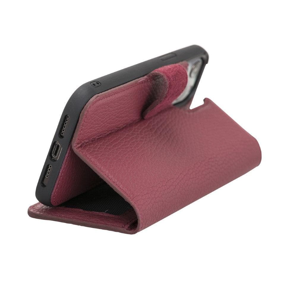 Magic iPhone 12 Serie Abnehmbare Echtleder-Wallet-Hülle - MW