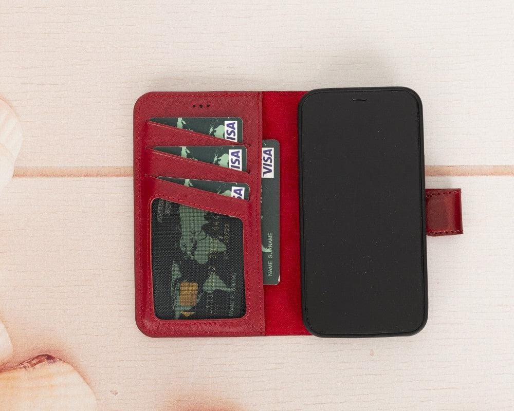 Magic iPhone 12 Serie Abnehmbare Echtleder-Wallet-Hülle - MW