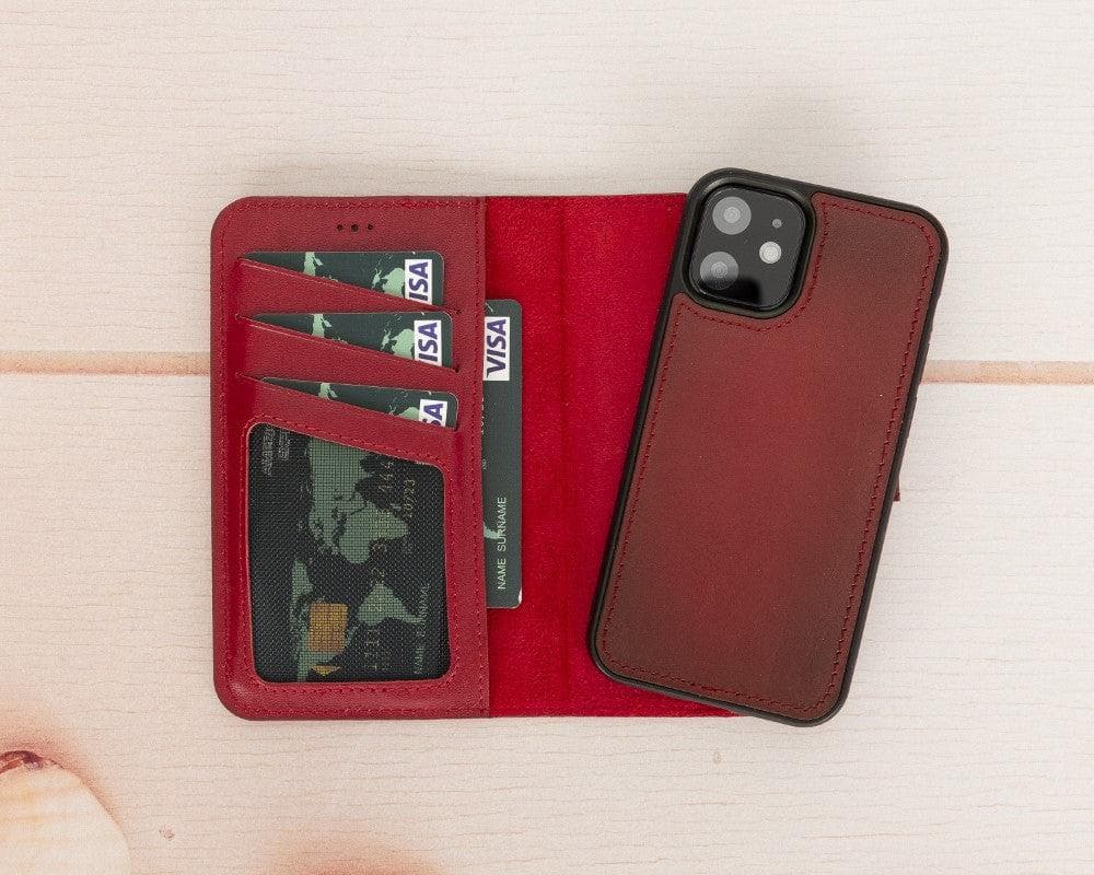 Magic iPhone 12 Serie Abnehmbare Echtleder-Wallet-Hülle - MW