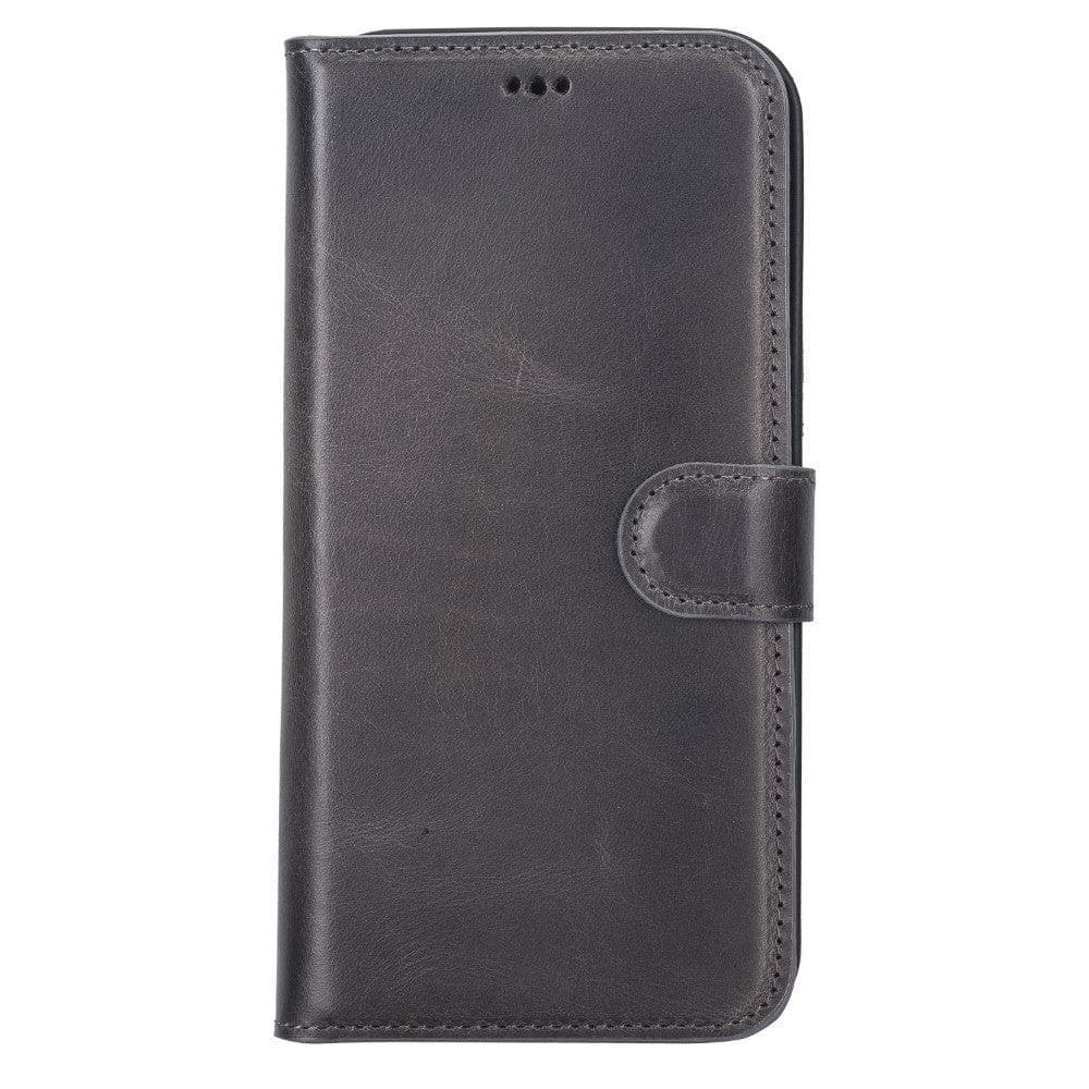 Magic iPhone 12 Serie Abnehmbare Echtleder-Wallet-Hülle - MW