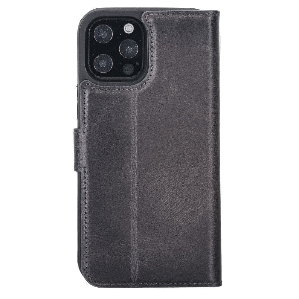 Magic iPhone 12 Serie Abnehmbare Echtleder-Wallet-Hülle - MW