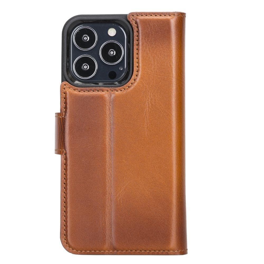 Magic iPhone 13 Serie Abnehmbare Echtleder-Wallet-Hülle - MW
