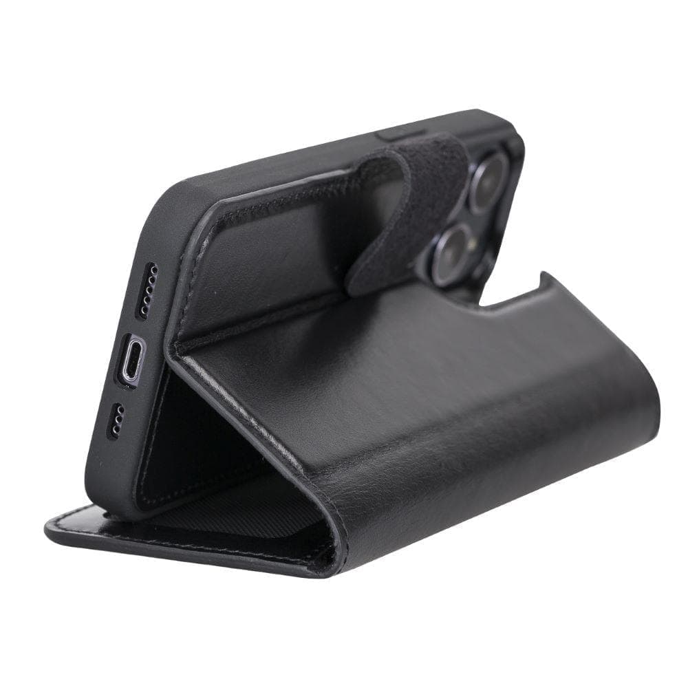 Magic iPhone 13 Serie Abnehmbare Echtleder-Wallet-Hülle - MW