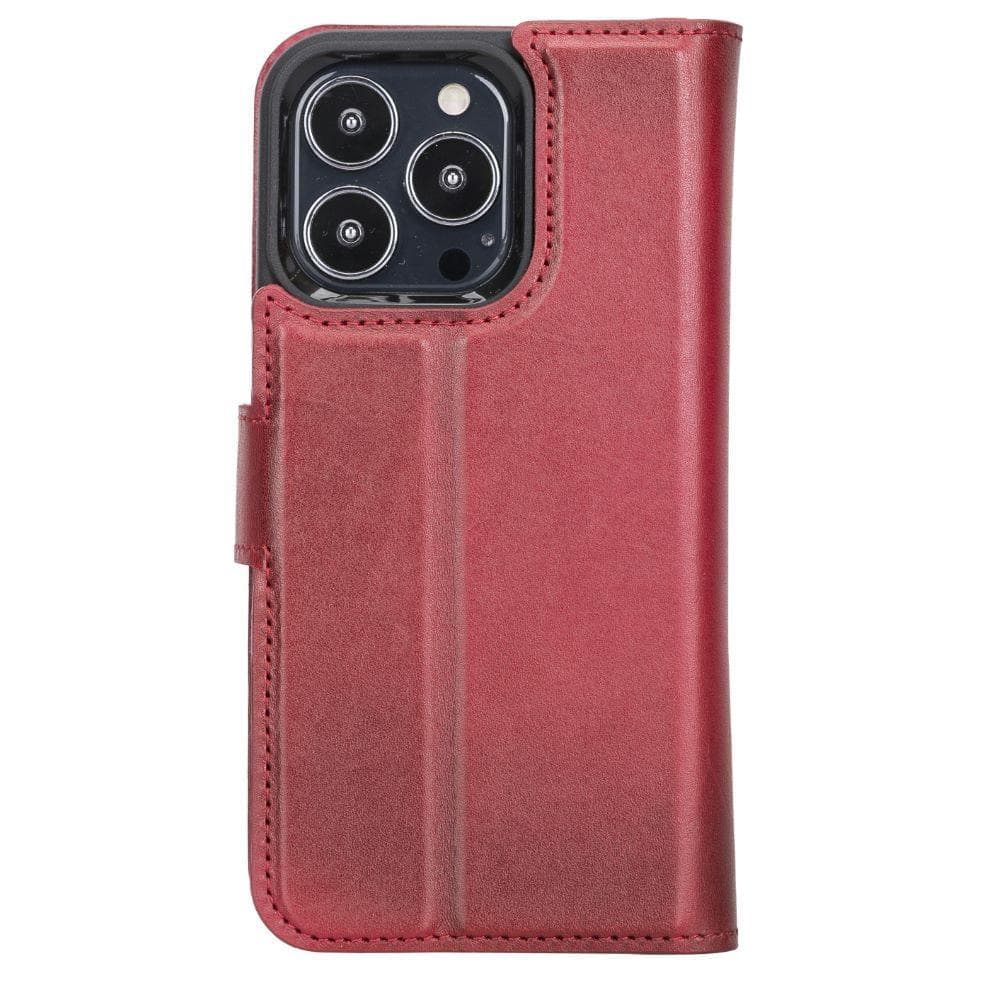 Magic iPhone 13 Serie Abnehmbare Echtleder-Wallet-Hülle - MW