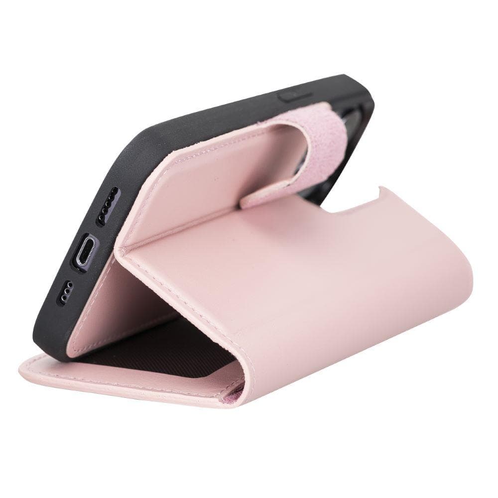 Magic iPhone 13 Serie Abnehmbare Echtleder-Wallet-Hülle - MW
