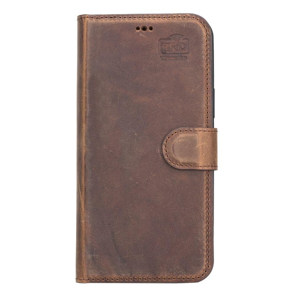 Magic iPhone 13 Serie Abnehmbare Echtleder-Wallet-Hülle - MW