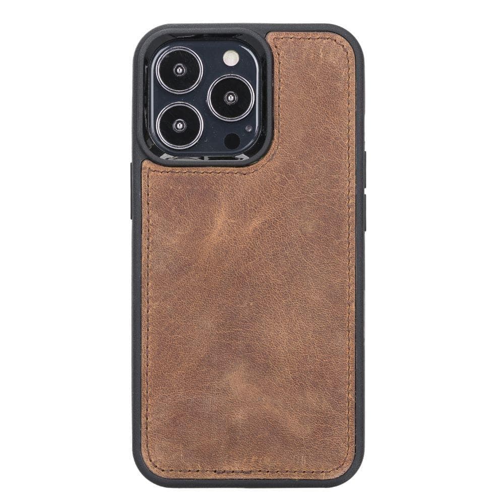 Magic iPhone 13 Serie Abnehmbare Echtleder-Wallet-Hülle - MW