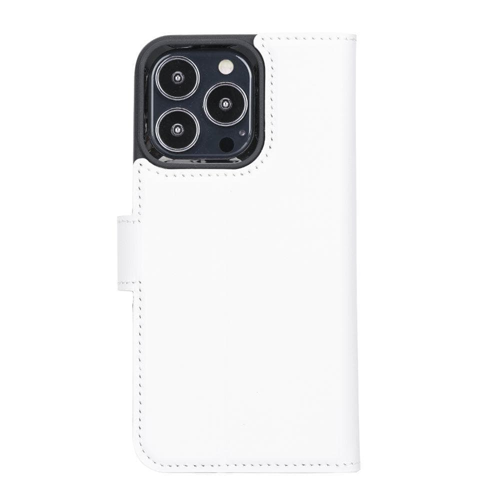 Magic iPhone 13 Serie Abnehmbare Echtleder-Wallet-Hülle - MW