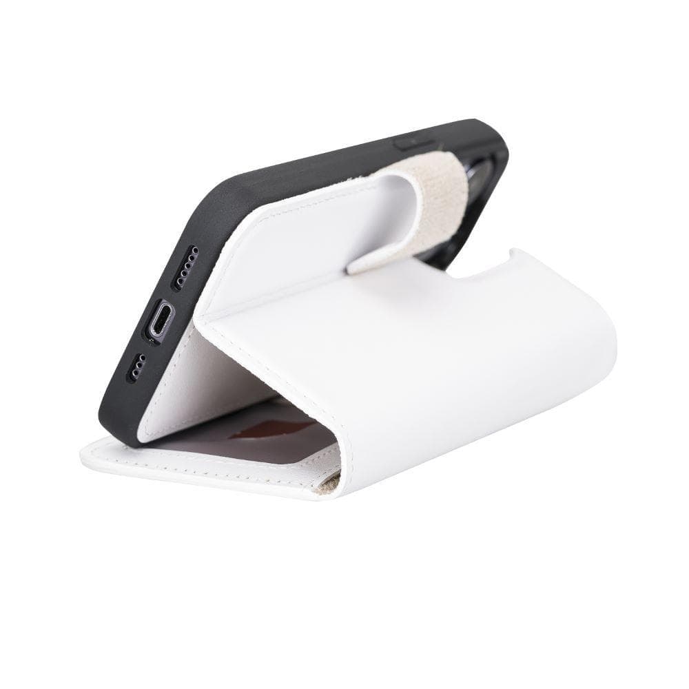 Magic iPhone 13 Serie Abnehmbare Echtleder-Wallet-Hülle - MW