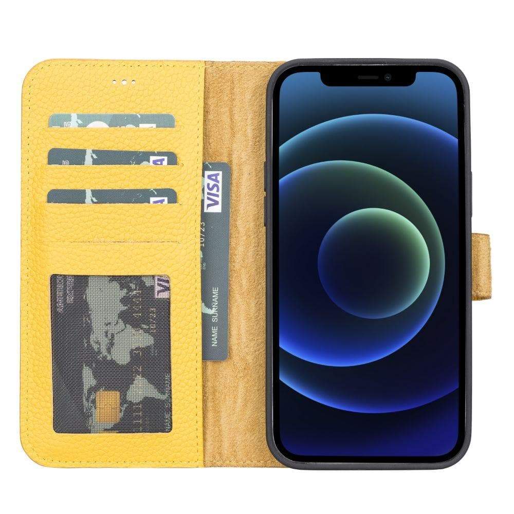 Magic iPhone 13 Serie Abnehmbare Echtleder-Wallet-Hülle - MW