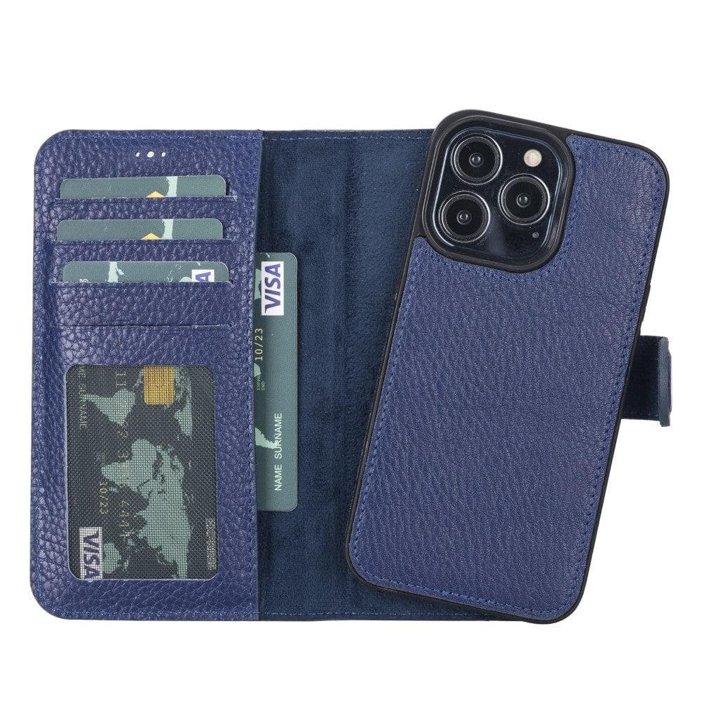 Magic iPhone 13 Serie Abnehmbare Echtleder-Wallet-Hülle - MW