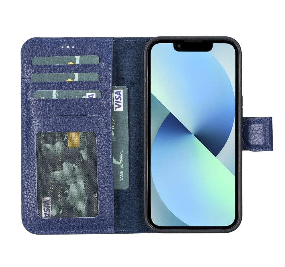 Magic iPhone 13 Serie Abnehmbare Echtleder-Wallet-Hülle - MW