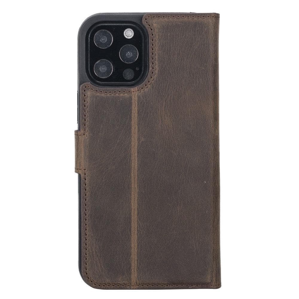 Magic iPhone 13 Serie Abnehmbare Echtleder-Wallet-Hülle - MW