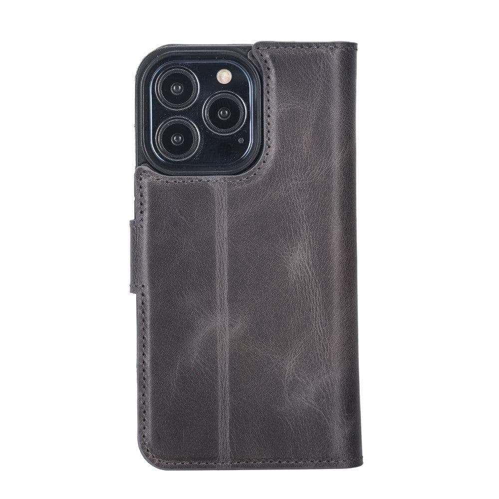 Magic iPhone 13 Serie Abnehmbare Echtleder-Wallet-Hülle - MW