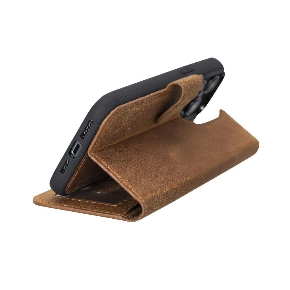 Magic iPhone 14 Serie Abnehmbare Echtlederhülle / MW