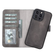 Magic iPhone 14 Serie Abnehmbare Echtlederhülle / MW