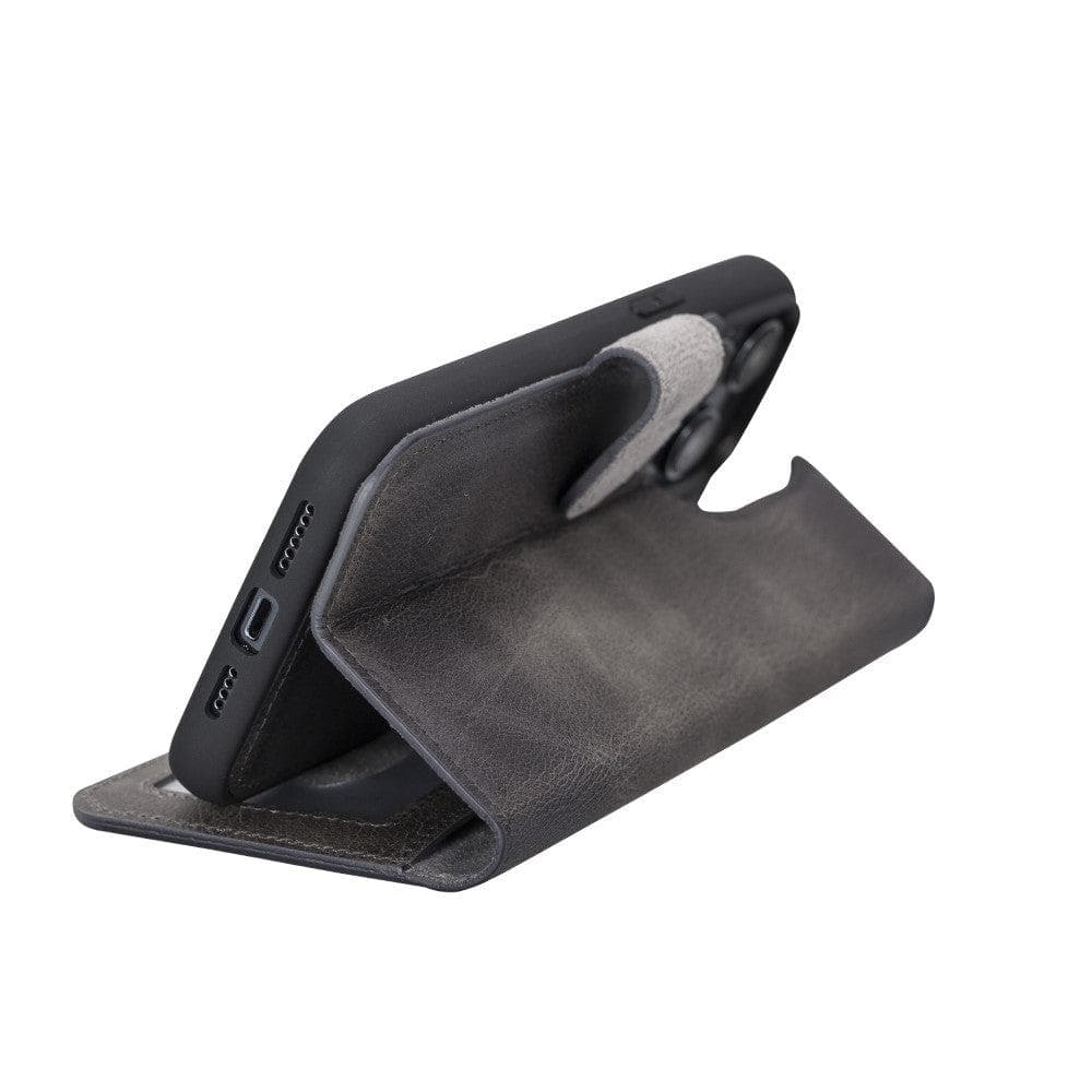 Magic iPhone 14 Serie Abnehmbare Echtlederhülle / MW